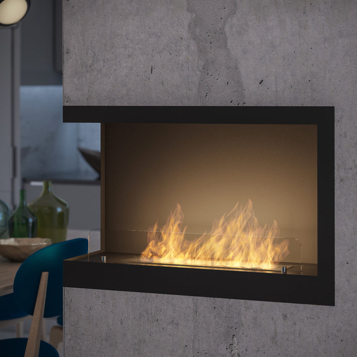 Bioethanol Eck Einbaukamin Links - Inside 80